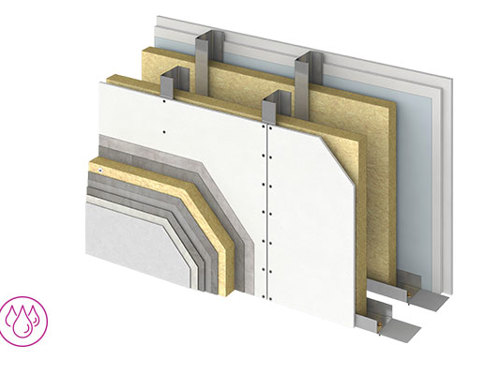 Prikaz montirane Siniat Cementex ploče na fasadni-termo sistem upotrebom materijala koji omogućuju idealno prijanjanje.