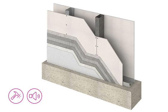 Prikaz Siniat Cementex cementno-vlaknastih ploča korišćenih za zvučnu izolaciju objekata kod prometnih ulica i autoputeva.