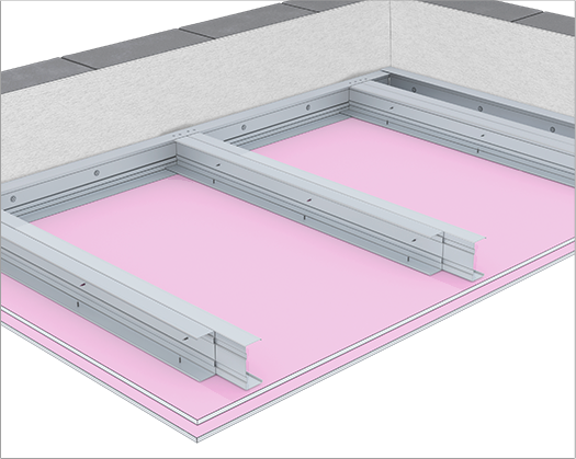 Render sistema somonosivih plafona Nida Strop EI60.
